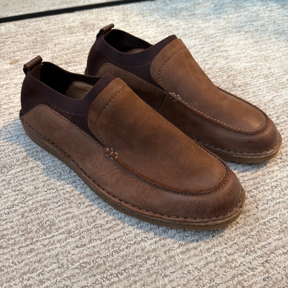 Born Samuel Men's tan bourbon Leather Slip-On Loafers